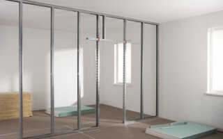 Межкомнатные перегородки из гипсокартона с дверью: делаем своими руками