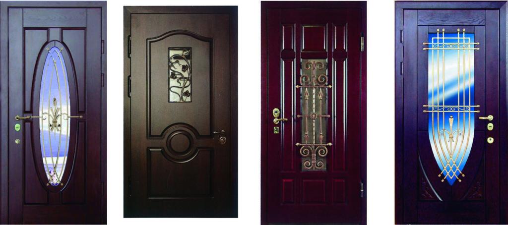 Советы по выбору входных металлических дверей с ковкой и остеклением, их виды и особенности