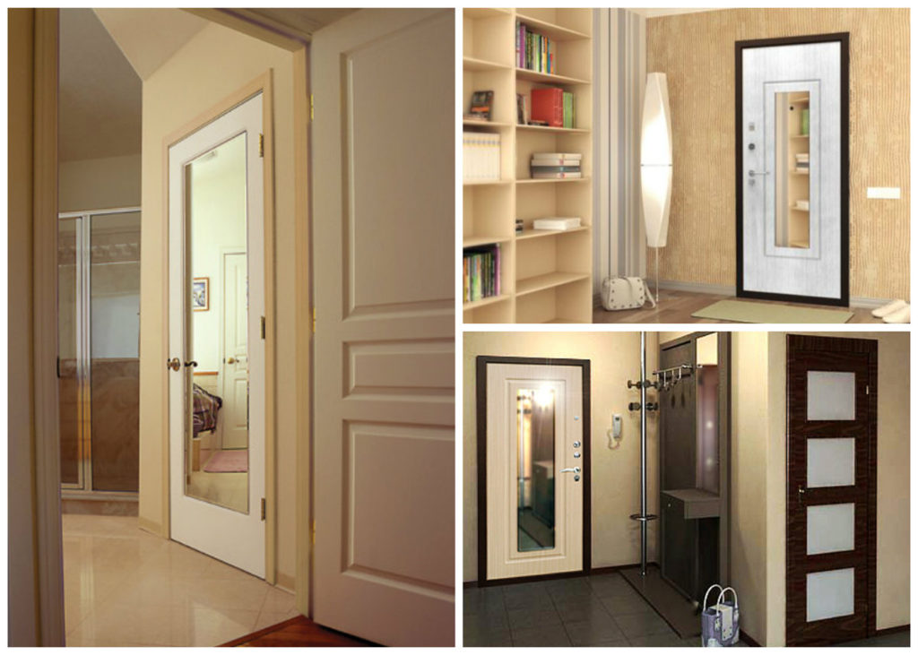 двери с зеркалом