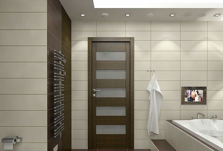 распашная дверь в ванную