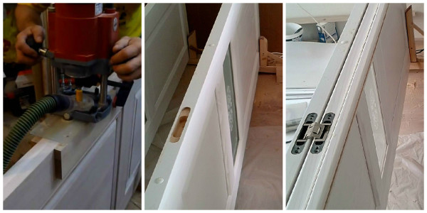 Врезка скрытых петель