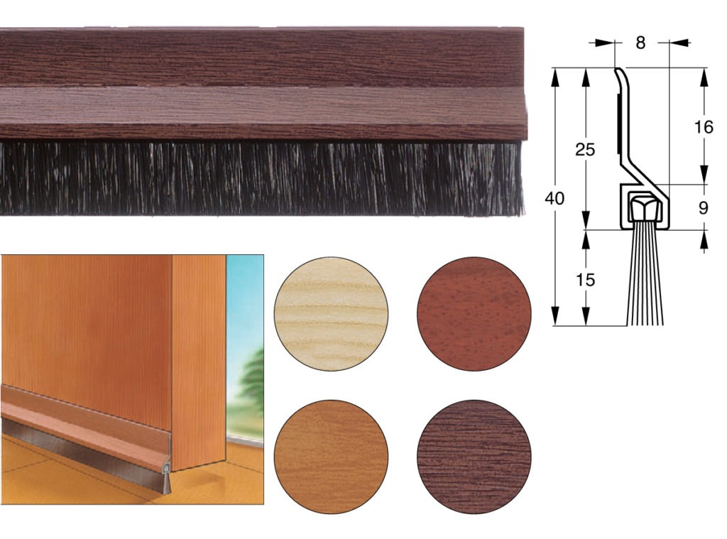 Как подобрать и установить для различных дверей щеточный уплотнитель