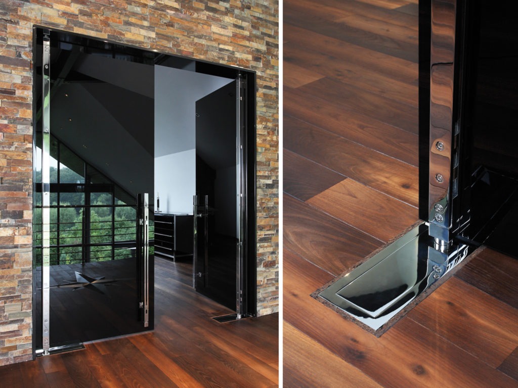 Как для стеклянных дверей подобрать и установить напольный доводчик